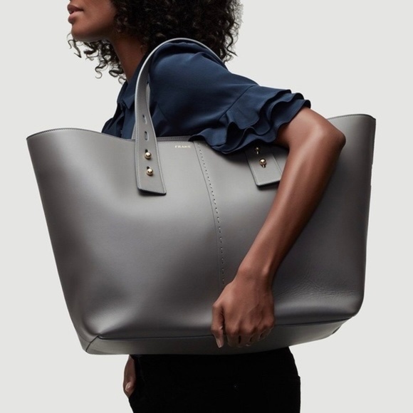 FRAME Les Second Large Leather Tote - Picture 1 of 11